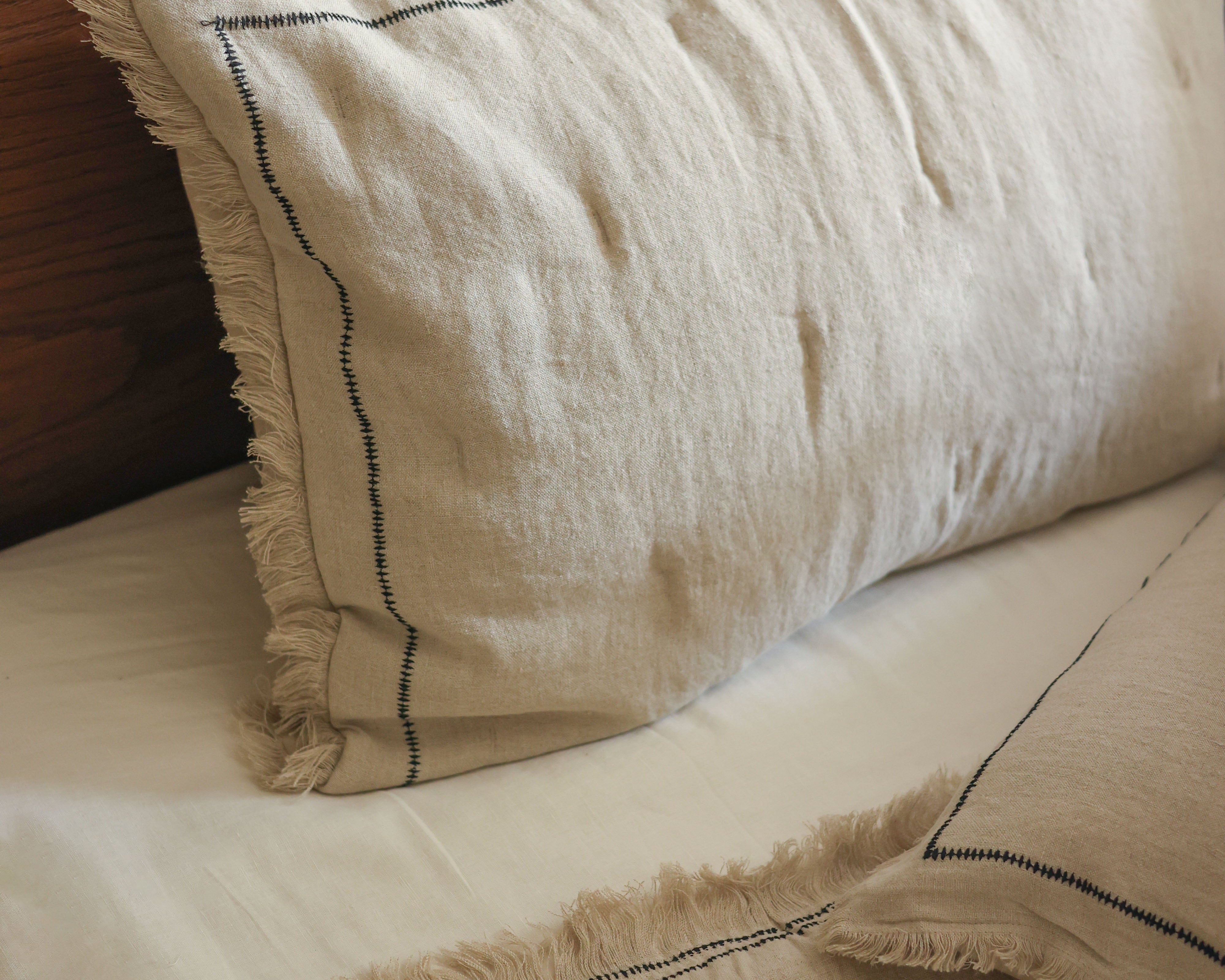 Bedsheet fabric illustrating thread count and weave quality