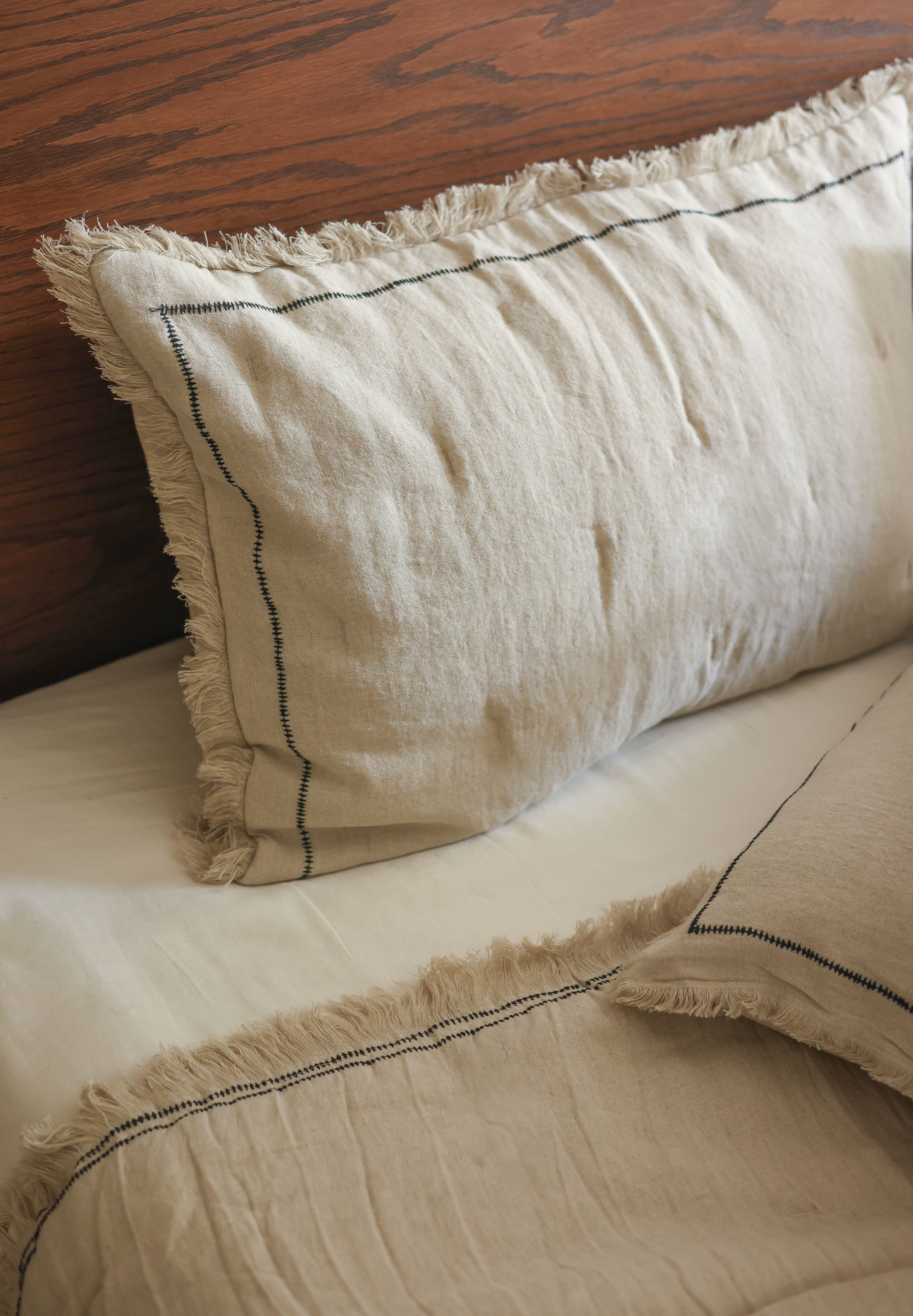 Bedsheet fabric illustrating thread count and weave quality
