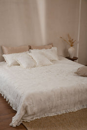 Twilight Ruffle In Ivory Linen