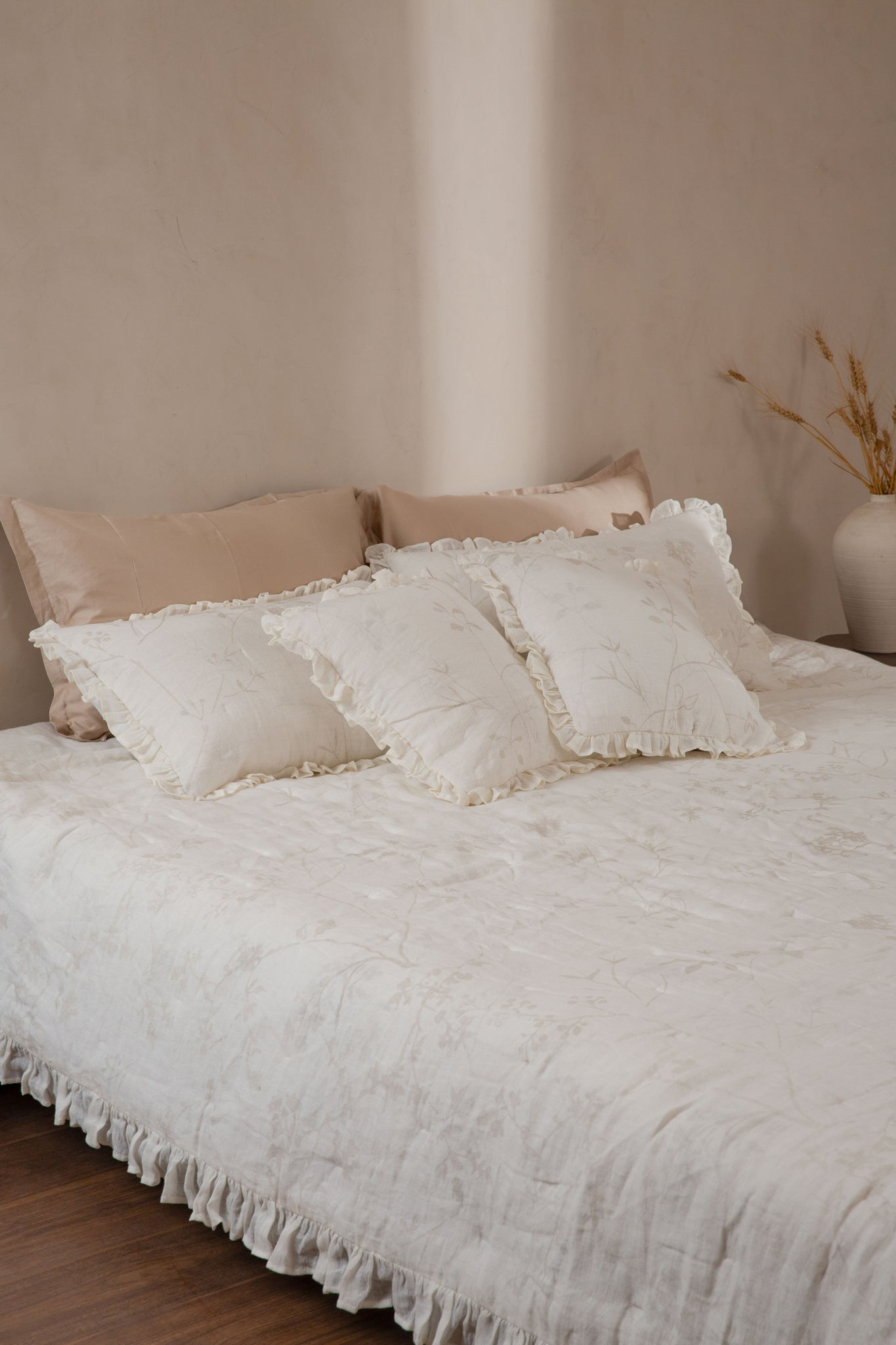 Twilight Ruffle In Ivory Linen