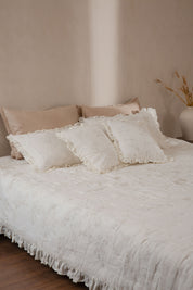 Twilight Ruffle In Ivory Linen