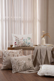 Garden Whispers Lumbar In Natural Linen