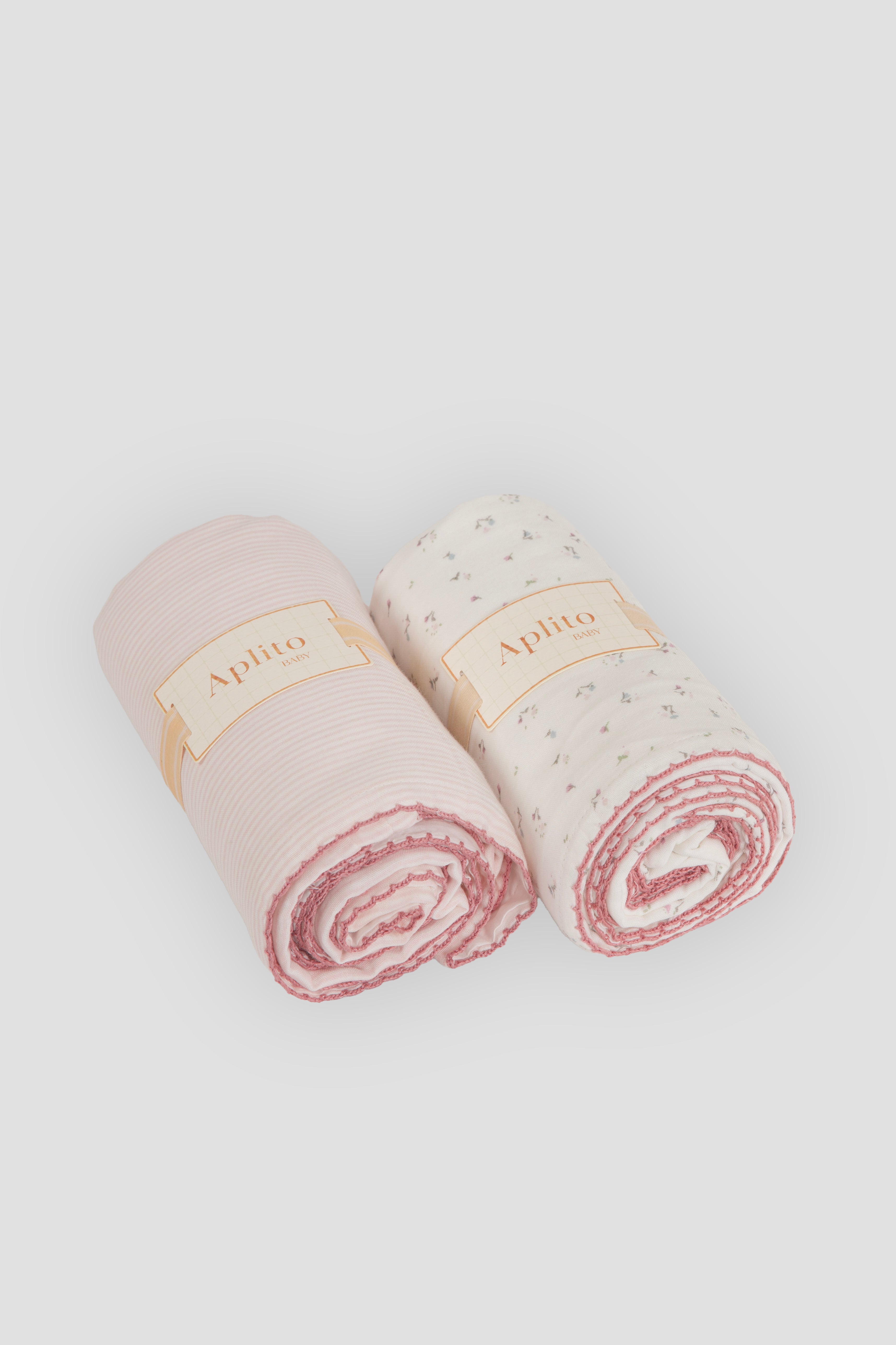 Baby Muslin Dohar Set - Sweet Haven In Pink