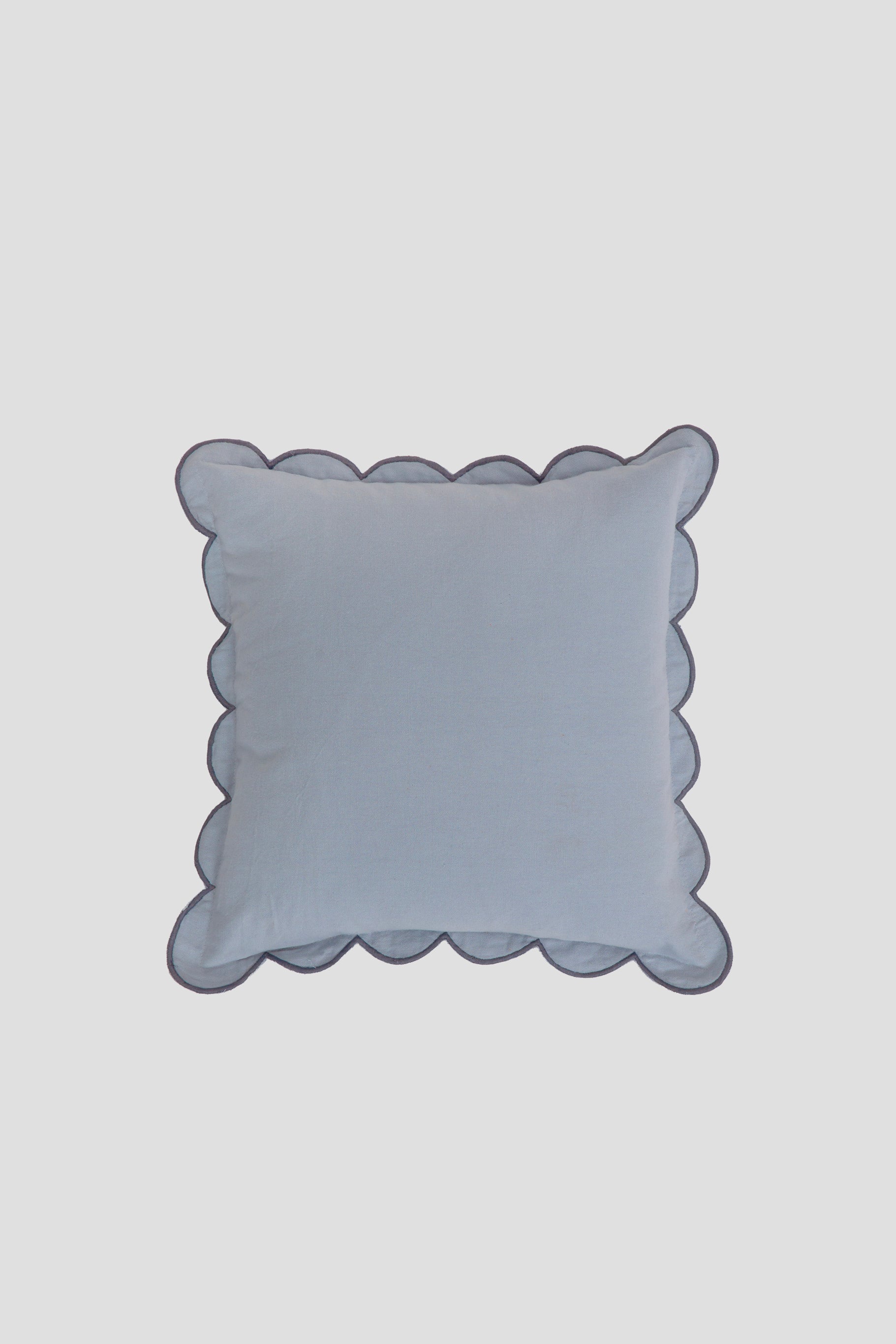 Scallop Cushion In Cloudy Grey