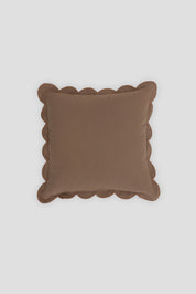 Scallop Cushion In Mocha Beige