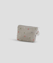 Cosmetic Pouch - Garden Stitch - Beige