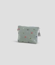Cosmetic Pouch - Garden Stitch - Mint