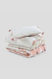 Baby Crib Bedding Set - Bows and Peaches