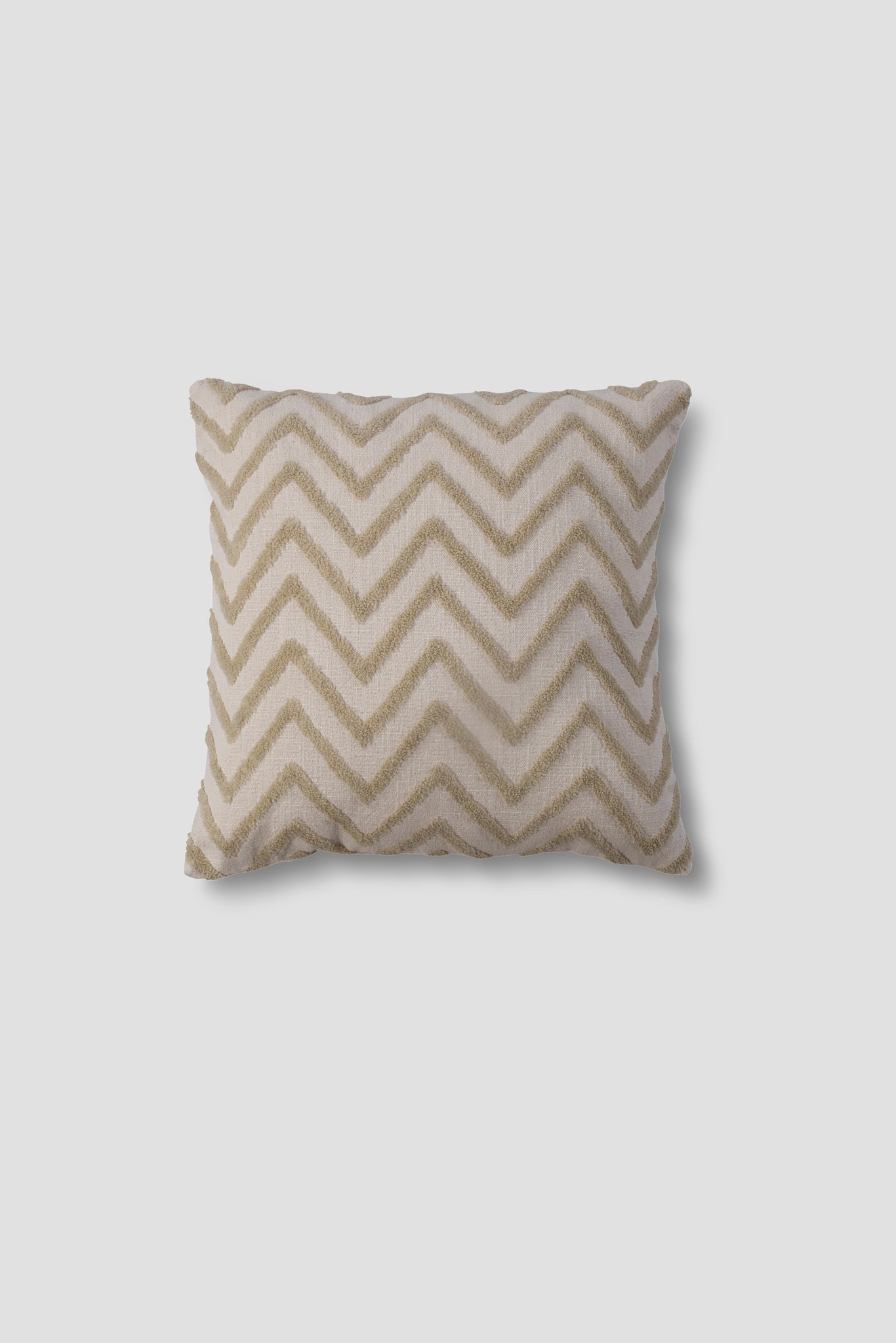 Chevron Tufted Cushion In Beige