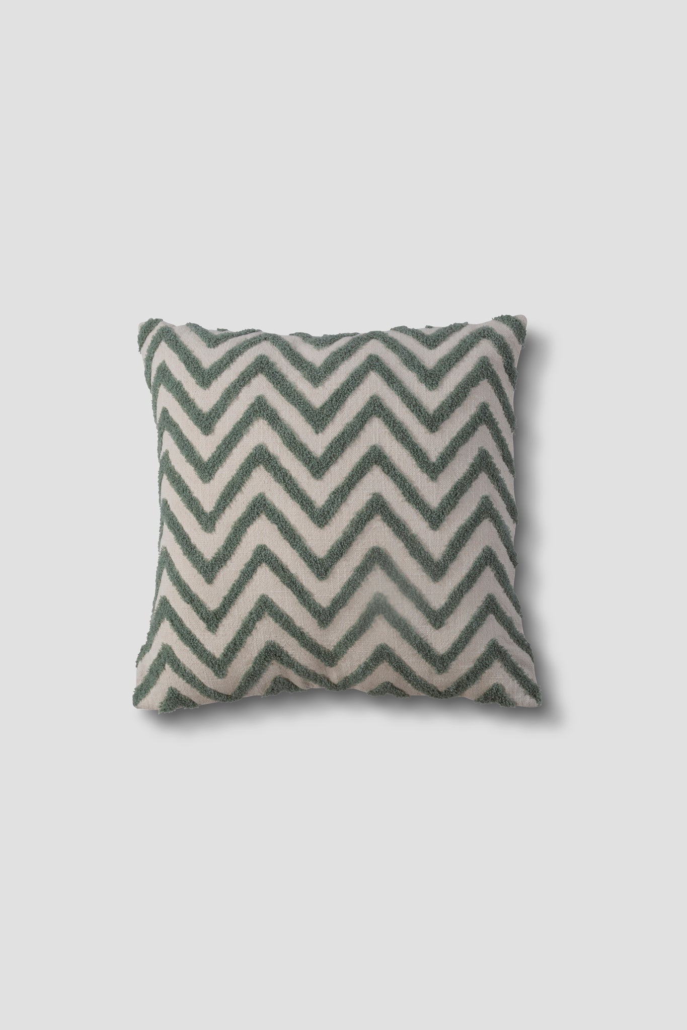 Chevron Tufted Cushion In Sage