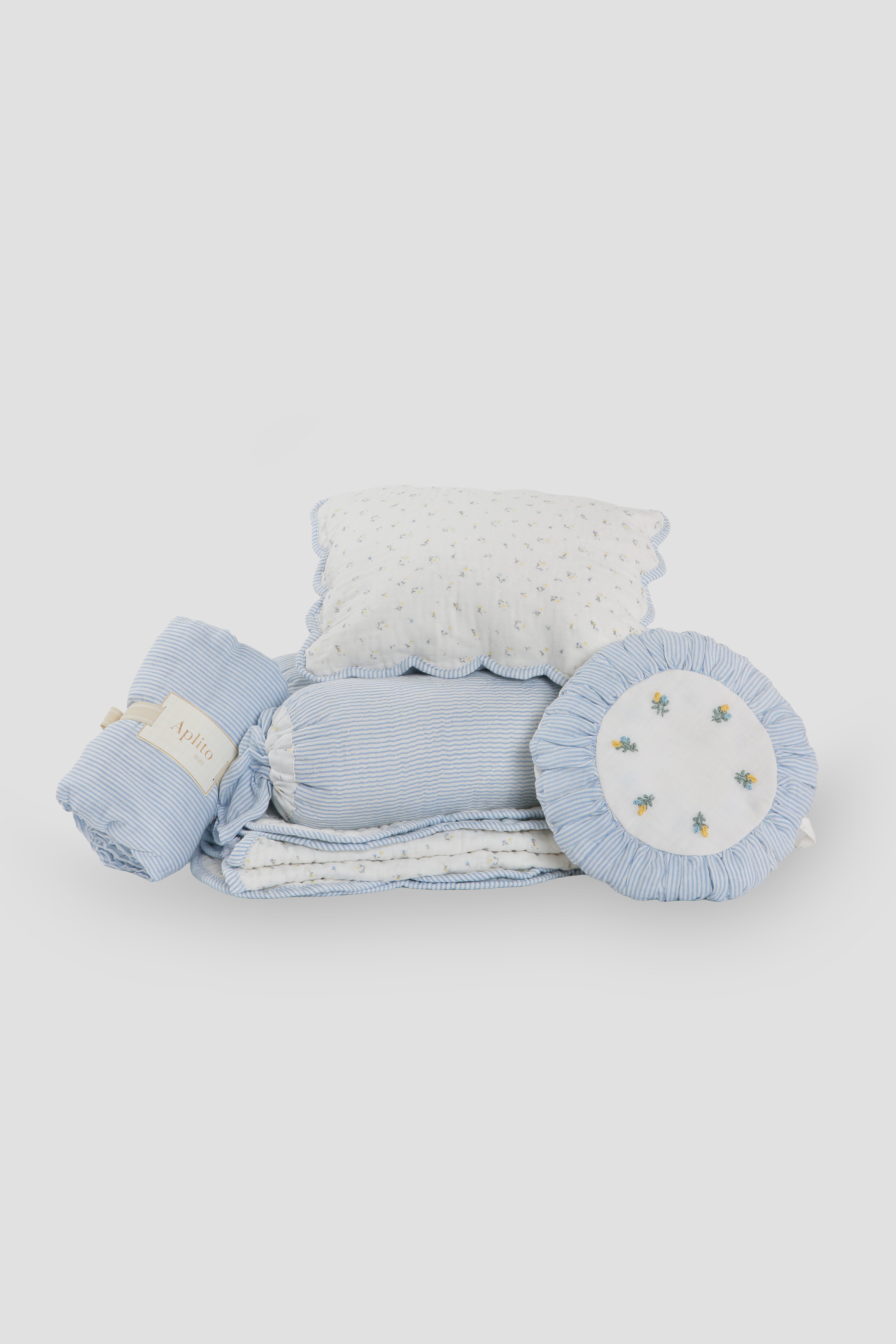 Baby Bedding Set - Sweet Scallop Haven In Blue image 1