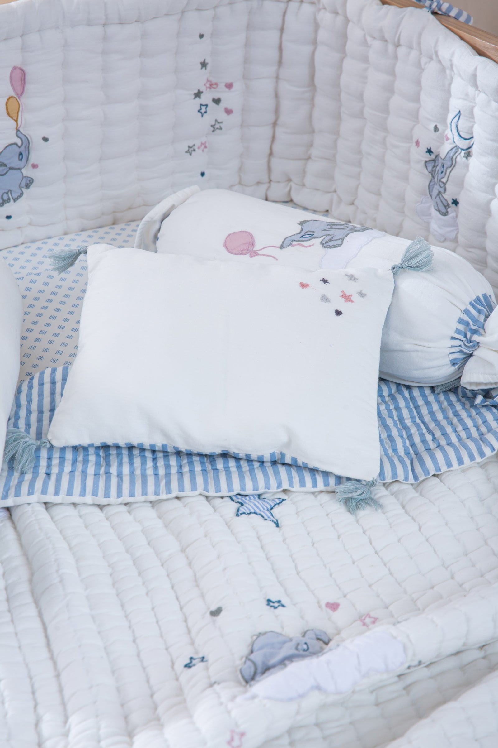 Baby Bedding Set - Little Tuskers - Blue image 5