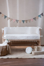 Muslin Cot Bumper - Ivory