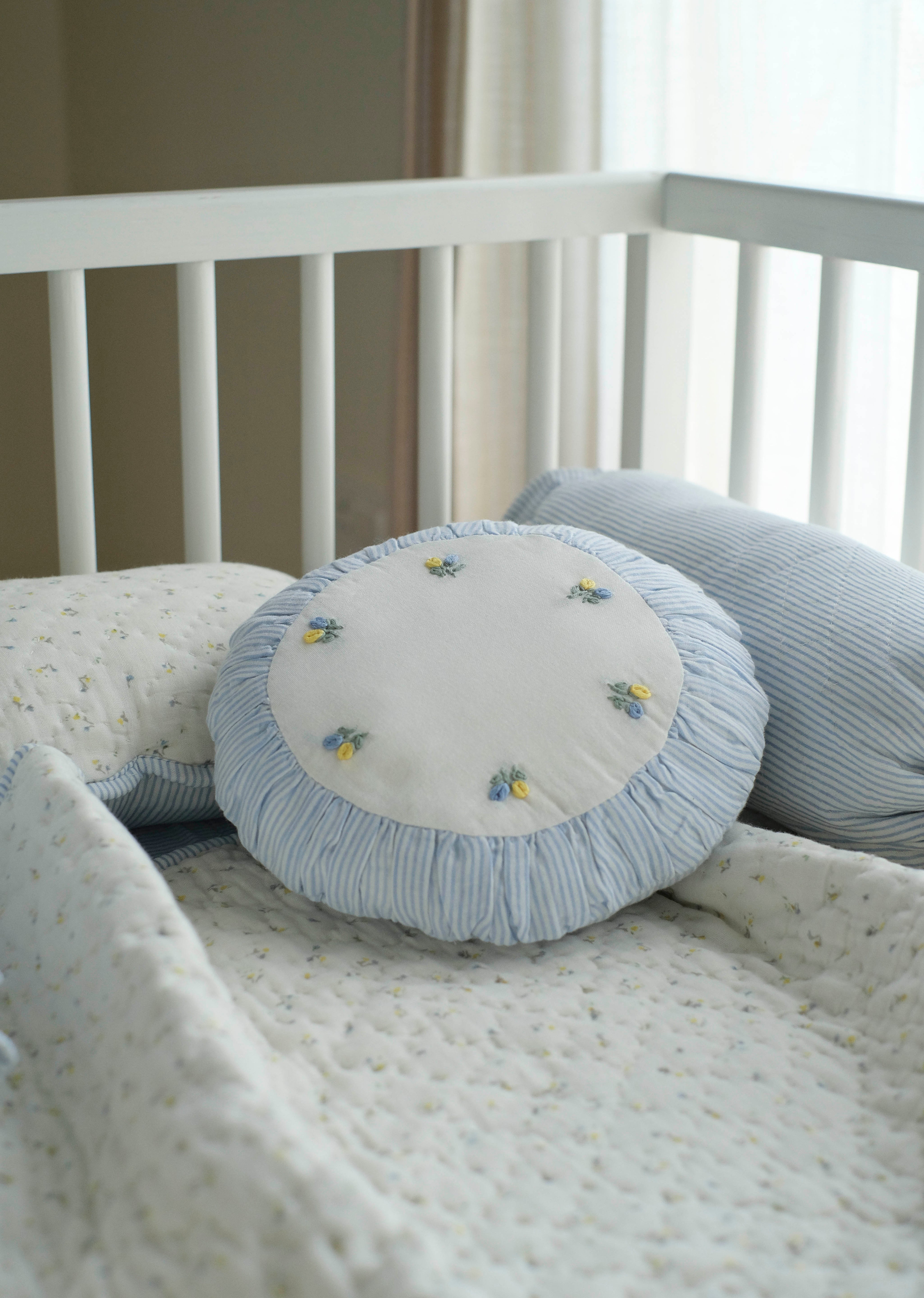 Baby Bedding Set - Sweet Scallop Haven In Blue
