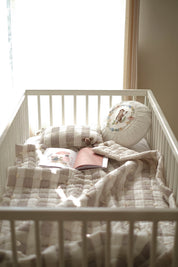 Gingham Cuddle Set - Brown
