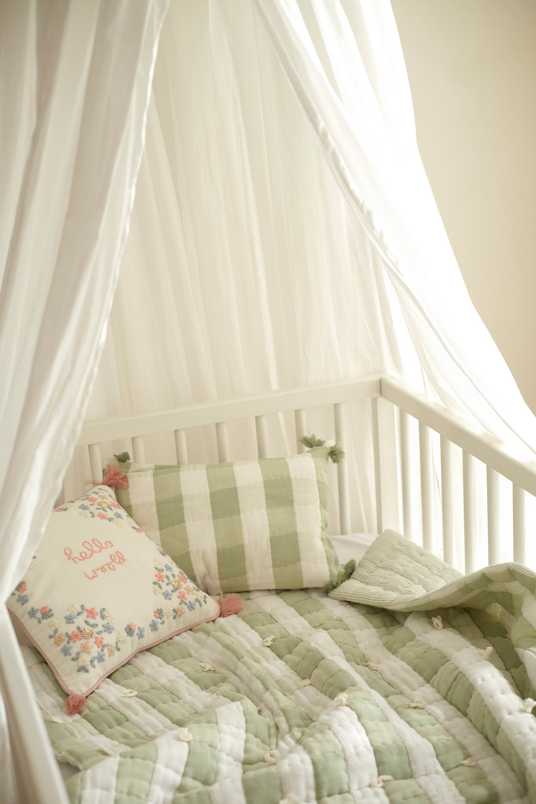 Gingham Cuddle Set - Green