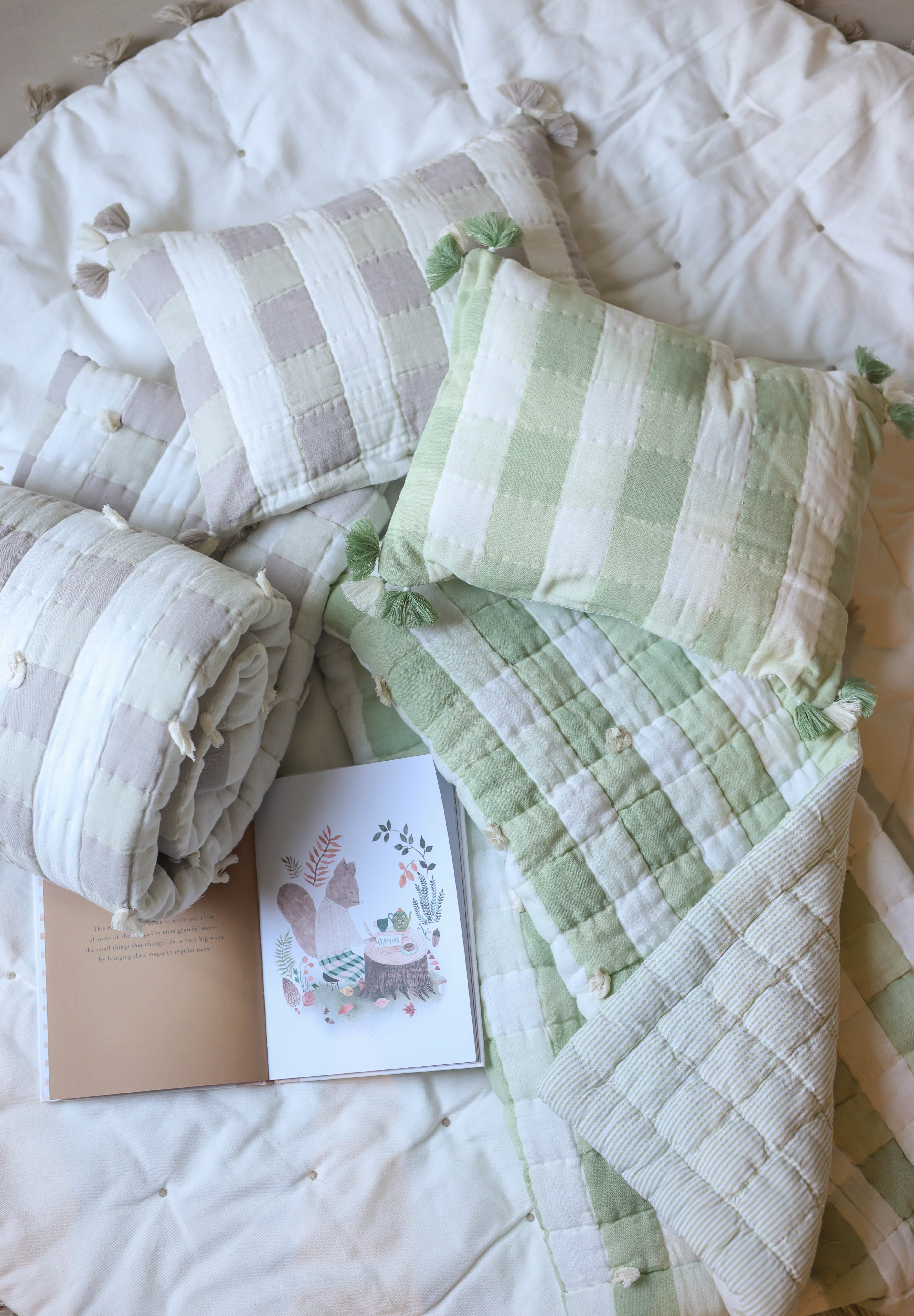 Gingham Cuddle Set - Green