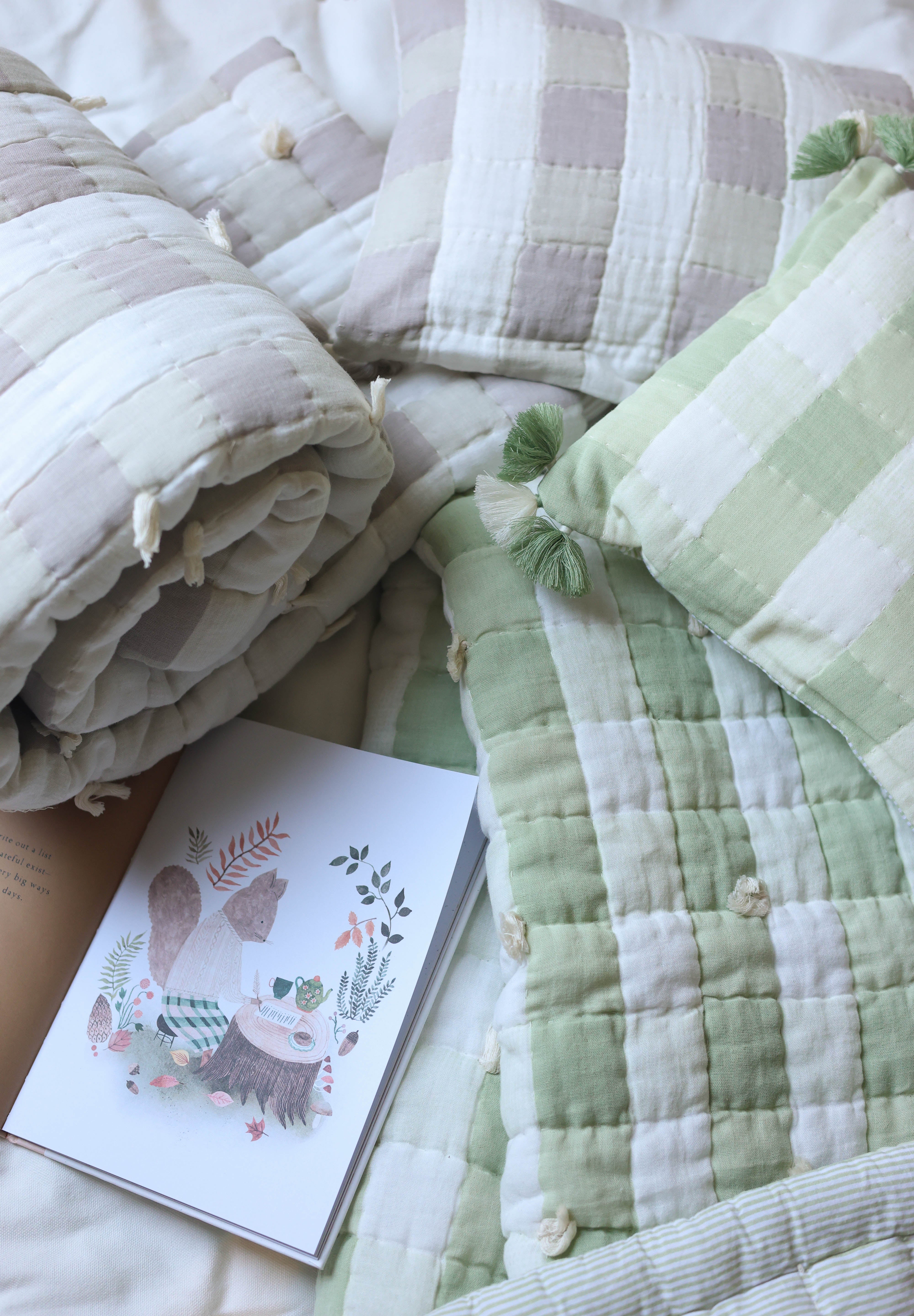 Gingham Cuddle Set - Green
