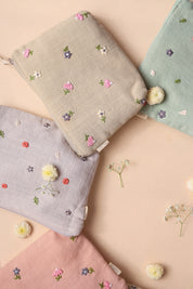 Cosmetic Pouch - Garden Stitch