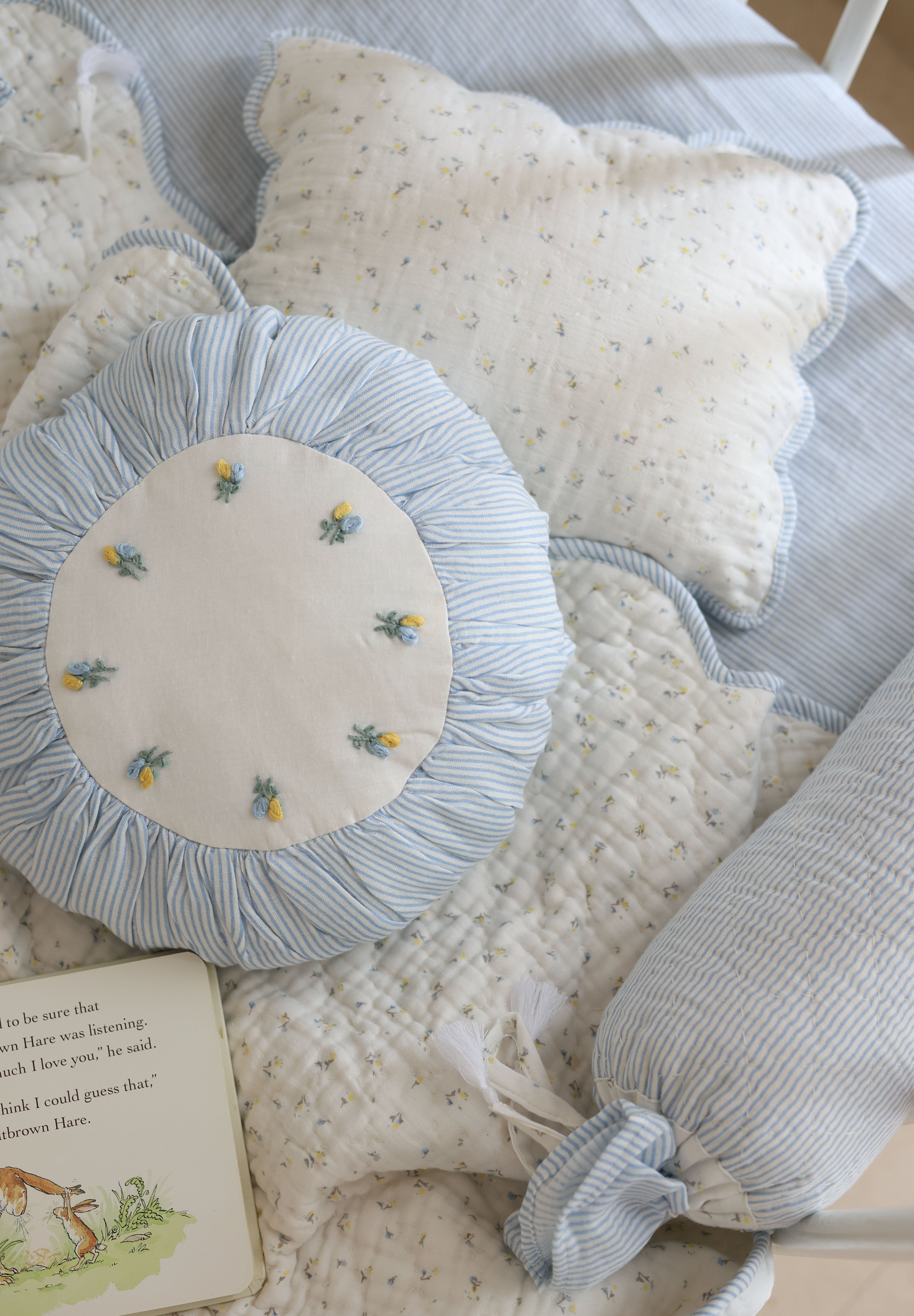 Baby Bedding Set - Sweet Scallop Haven In Blue