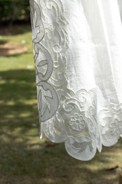 Vintage Table Cover In Grey