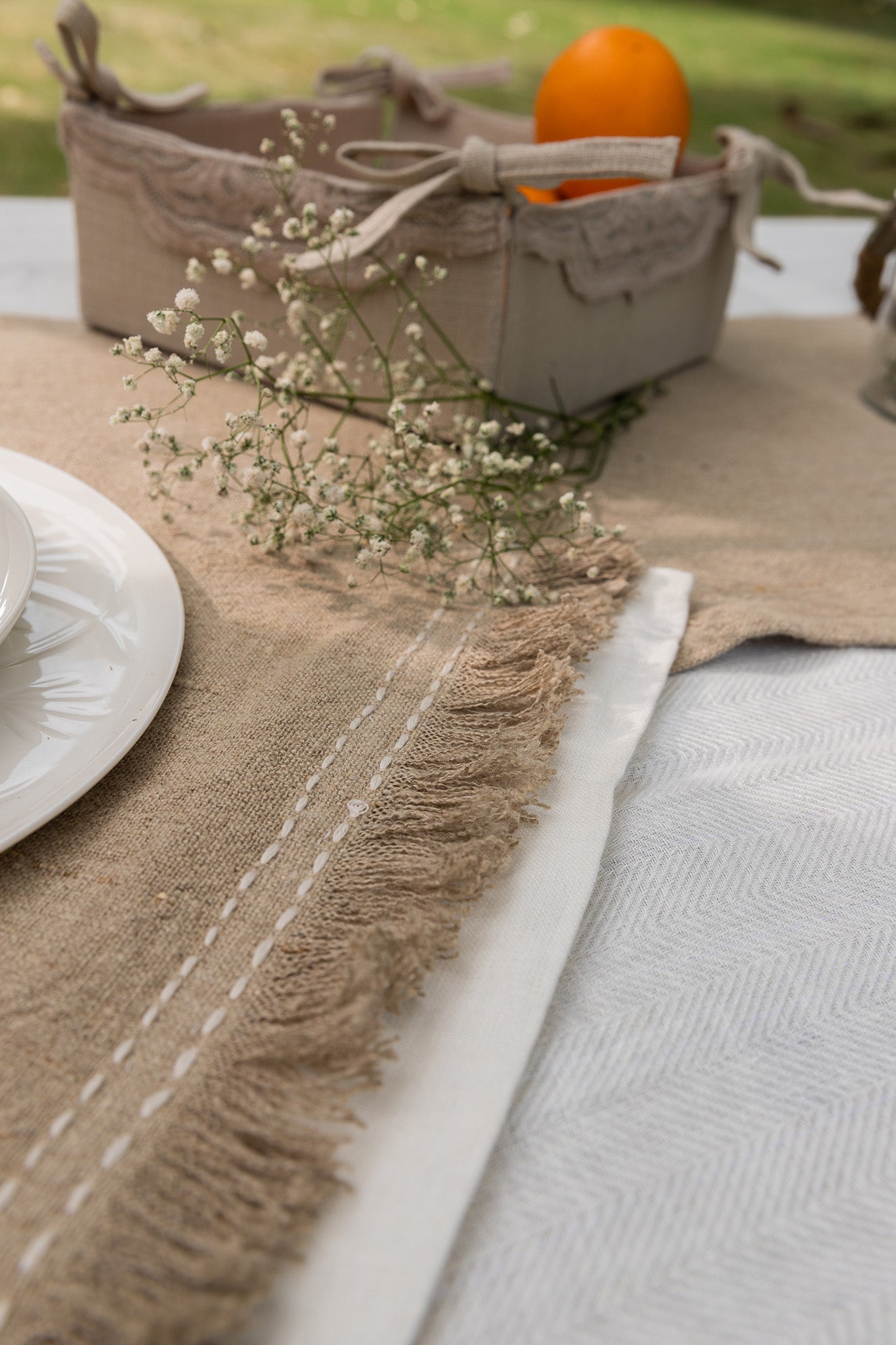 Earth Collection - Linen Table Set In Natural