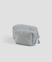 Quilted Toiletry Pouch Set - Soft Fern Stripes