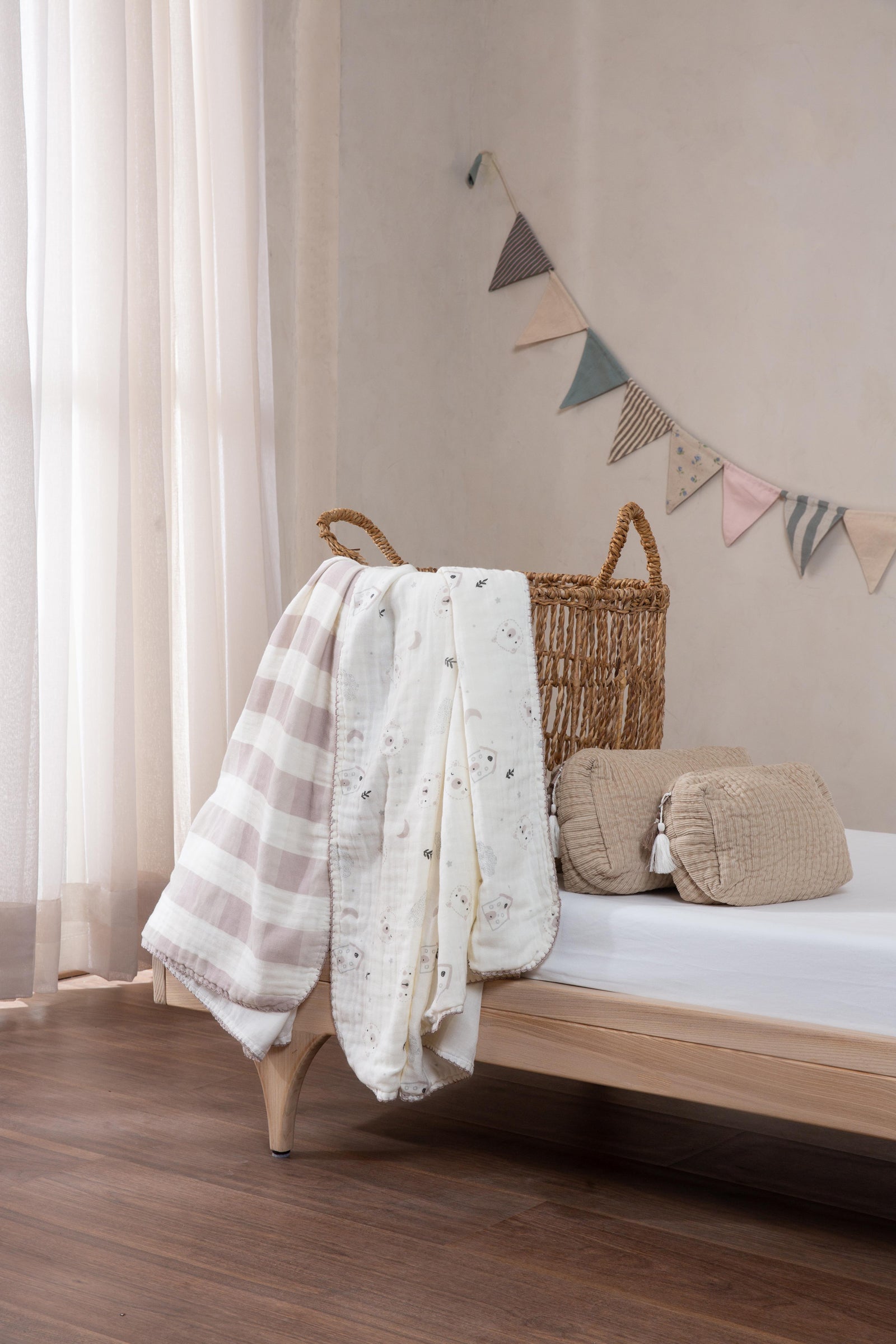 Baby Muslin Dohar Set - Bear Love