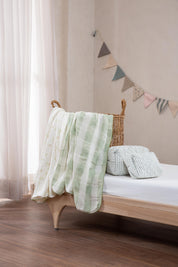 Baby Muslin Blanket Set - Bows and Green