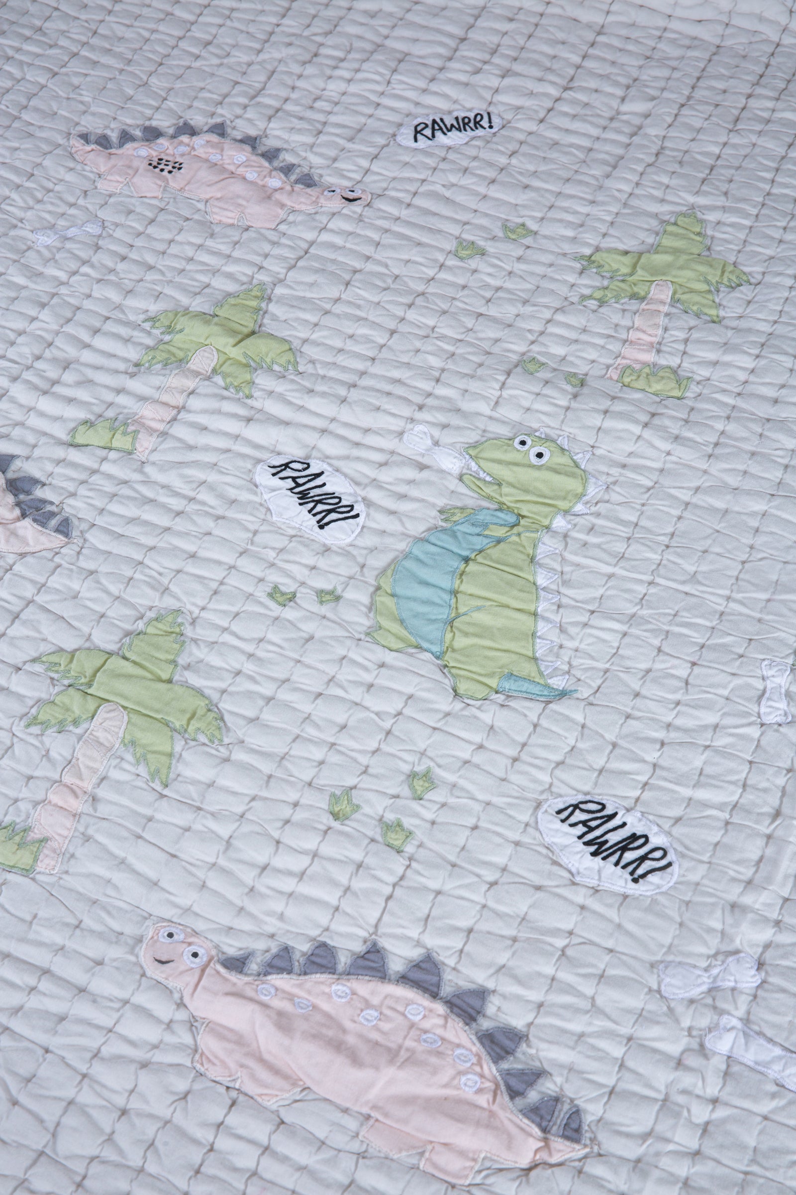 Toddler Bedding Set - Dino Tales - Grey