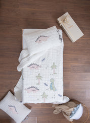 Toddler Bedding Set - Dino Tales - Ivory