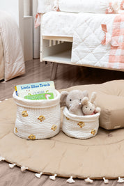 Quilted Storage Basket Set - Bear Love