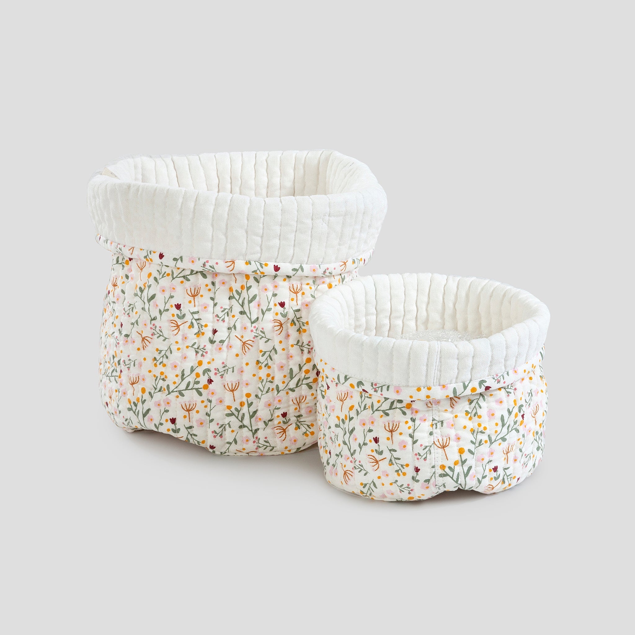 Quilted Storage Basket Set - Sweet Meadows
