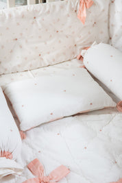 Baby Crib Bedding Set - Bows and Peaches