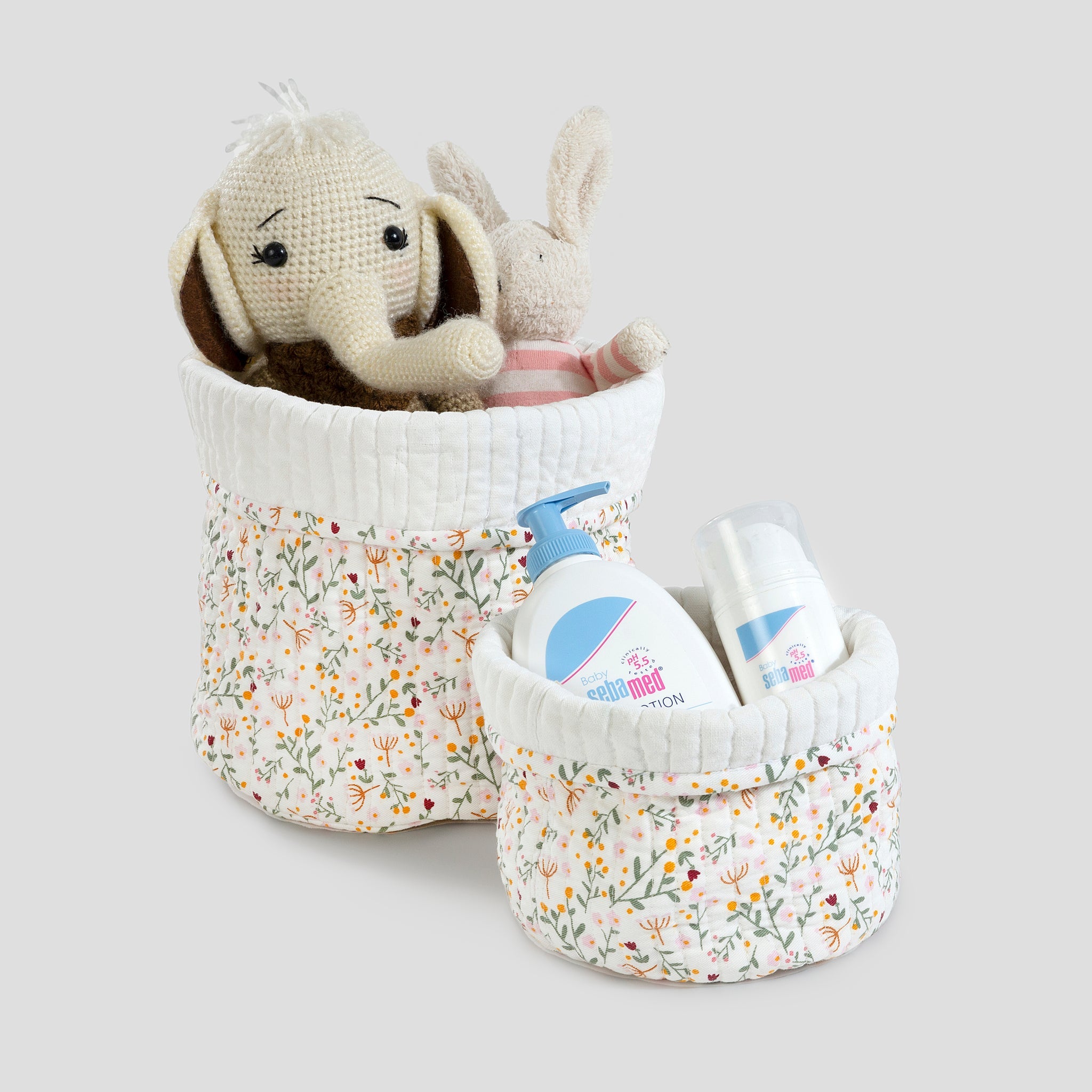 Quilted Storage Basket Set - Sweet Meadows