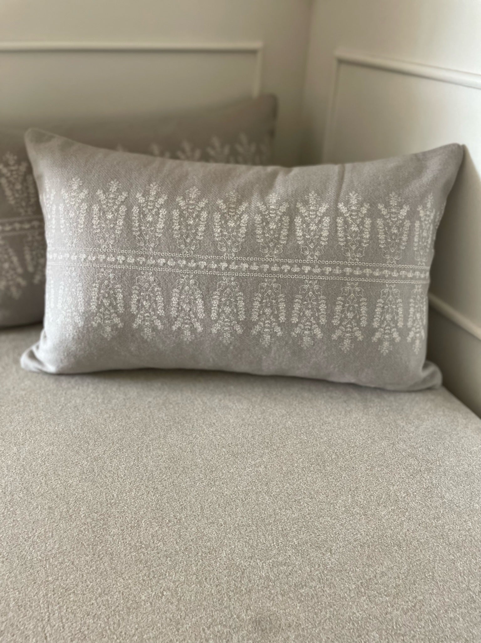 Embroidered Lumbar Cushion